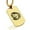 Gold, variant on Stainless Steel Tribal Aquarius Zodiac (Water Bearer) Dog Tag Pendant Necklace