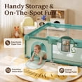 thumbnail image 4 of BEAUTYPEAK 48"x48" Large Baby Playpen Toddler Play Yard Fence for Boys and Girls, Pale Green, 4 of 7