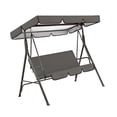thumbnail image 3 of Columpio para 3 personas Wosthever con cubierta de asiento y dosel para sombra de sol gris, 3 of 6