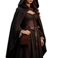 thumbnail image 7 of Gtoiithly Medieval Belt&Pouch Faux Leather Pirate Waist Bag for Larp Retro Viking Costume Medieval Belt Brown-1 One Size, 7 of 7