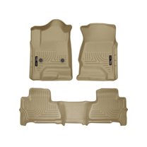 Husky Liners 99213 Weatherbeater Floor Mats Fit 2015-2020 Chevy Suburban, GMC Yukon XL (Bench/Bucket Seats, w/w/o 2nd Row) - Front/2nd Seat - Tan
