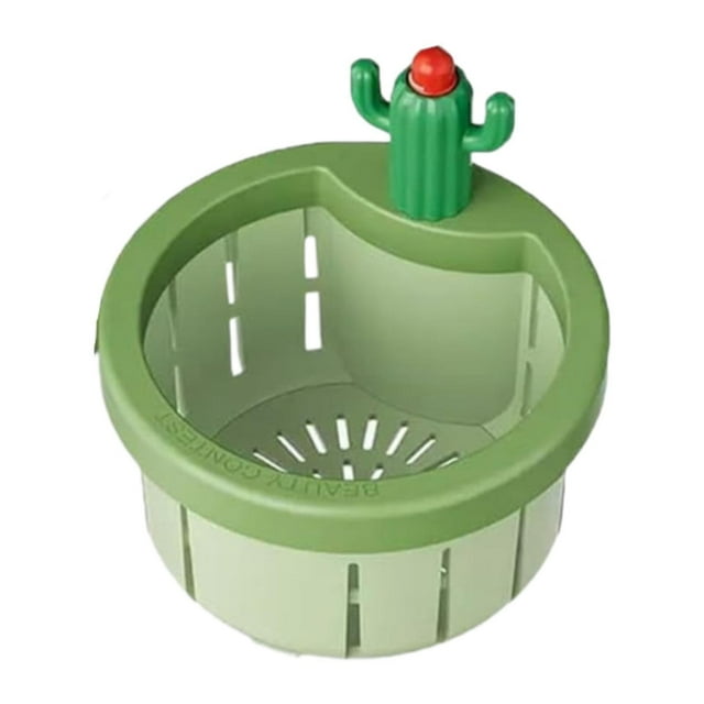 Colador de fregadero de cactus para cocina, tapón antiolor, escurridor de fregadero de cocina Verde