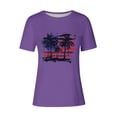thumbnail image 4 of Goodtrade8 Short Sleeve Shirts for Women Red White and Blue 4th of July Pullover Red White and Blue Graphic Independence Day Crew Neck , Casual Fashion Juniors Tops Summer, 4 of 4