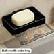 thumbnail image 5 of pstuiky Jabonera de pared para baño doble escurridor sin perforaciones para el hogar, 5 of 6