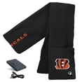 thumbnail image 2 of ActionHeat Black Cincinnati Bengals 5V Battery Heated Scarf, 2 of 5