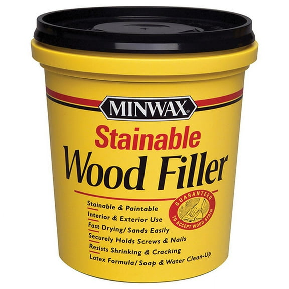 6-Pack of 16 oz Minwax 42853 Natural Stainable Wood Filler Interior/Exterior Wood Filler