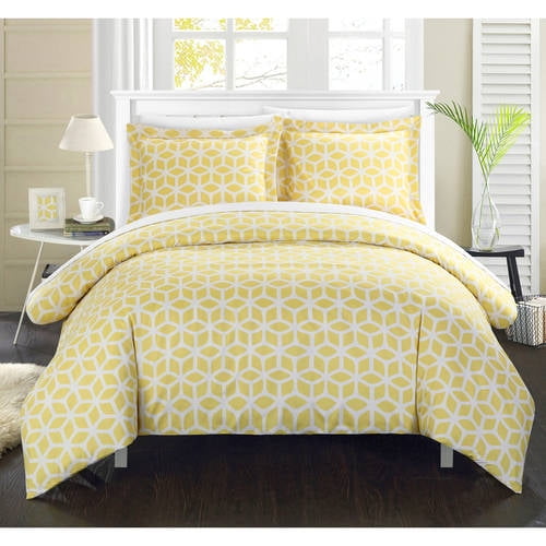 Chic Home Lovey 3-Piece Reversible Solid Color Duvet Cover Set, Queen ...