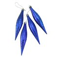 thumbnail image 2 of Northlight 4ct Glitter Midnight Blue Shatterproof Finial Drop Christmas Ornaments 6", 2 of 2