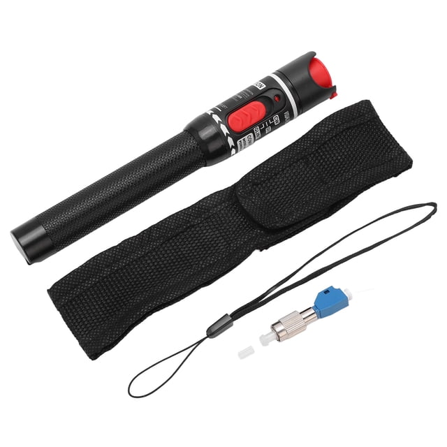 Comprobador de fibra óptica de 50 MW y 50 km con adaptador FC a LC, localizador visual de fallos para cable óptico