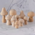 thumbnail image 4 of Unfinished Wooden Mushroom DIY Paint Color (10) for Children's Art Jewelry Makin, 4 of 8