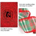 thumbnail image 3 of Cinta de yute roja de Navidad, rollo de cinta a cuadros de búfalo, borde reforzado con alambre, cinta para envolver regalos para decoración de corona navideña, 4 Uds., 3 of 4