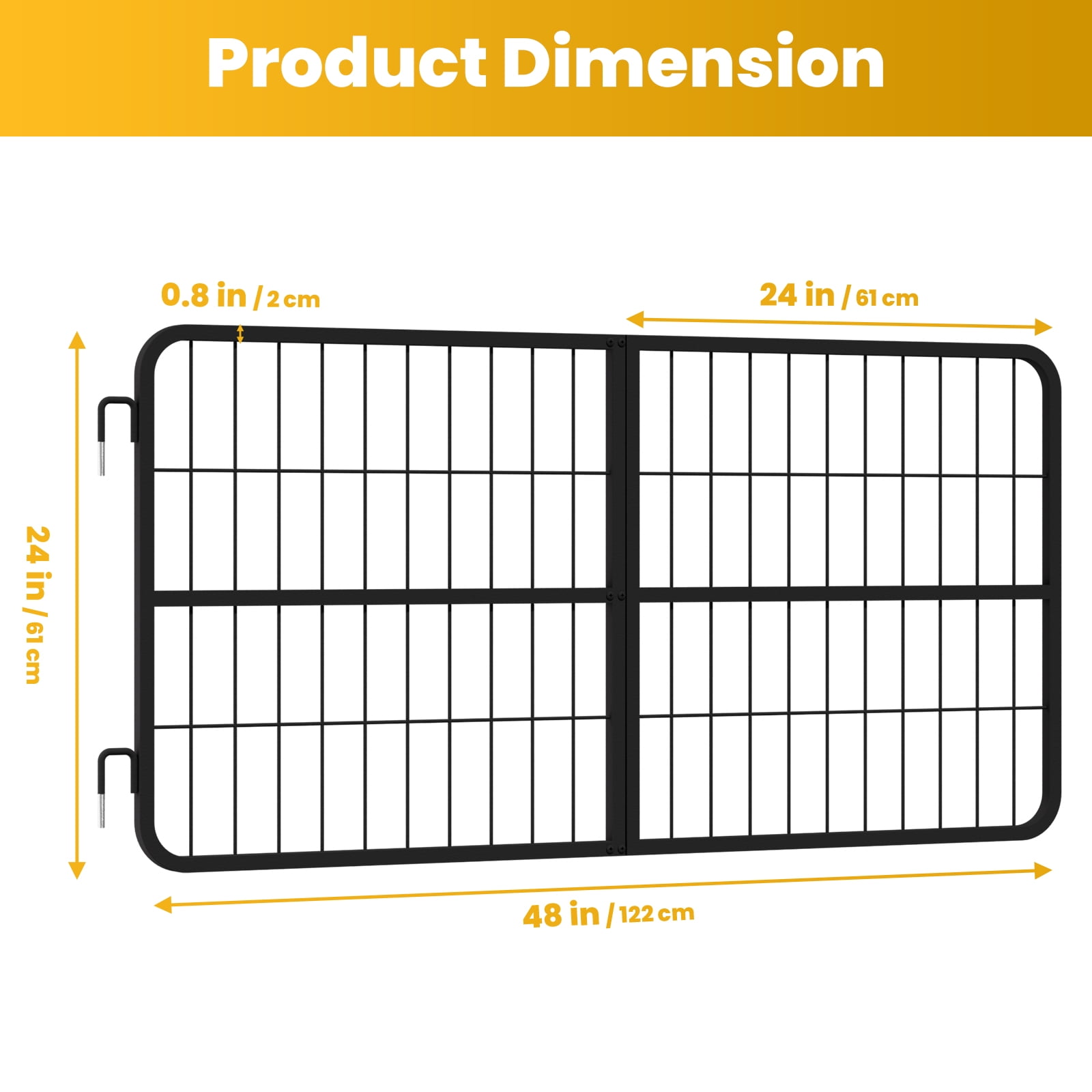Horse Stall Guard, Powder Coated Steel, 48x24 Inches Size, Horse Stall Gate, Stable Barrier, Ideal for Wash Rack, Exit, Standard Barn Doorway