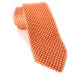 thumbnail image 6 of Scott Allan Orange Tie for Men  | Standard Size Necktie 3.3" at Point | Orange & White Diamond Tie's, 6 of 6
