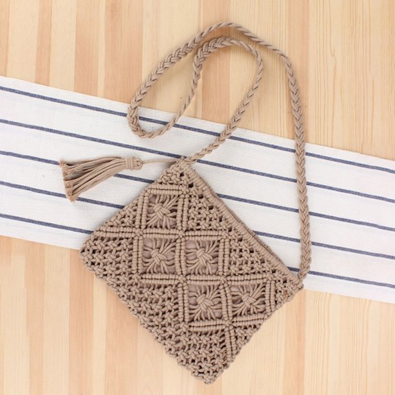 Jierger Women’s Handwoven Crossbody Purse Summer Beach Clutch Purses Woven Handmade Shoulder for Women Shoulder Purses and Handbags for Men Women Outdoor Travel Work
