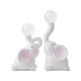 thumbnail image 1 of 2x Couple Éléphant Statues Résine Éléphant Figurine Animal Sculpture Ornement pour, 1 of 9