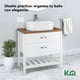 thumbnail image 4 of Gabinete Para Baño Mueble Lavamanos Ovalín Monomando Con 2 Cajones y 1 Repisa Fibra de Madera MFC KingsHouse blanco, 4 of 7