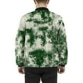 thumbnail image 5 of Utoimkio Men's Casual Stand Collar Jacket Tie-dye Printed Long Sleeve Full Zipper Jackets Fall Winter Outwear with Pockets, 5 of 6