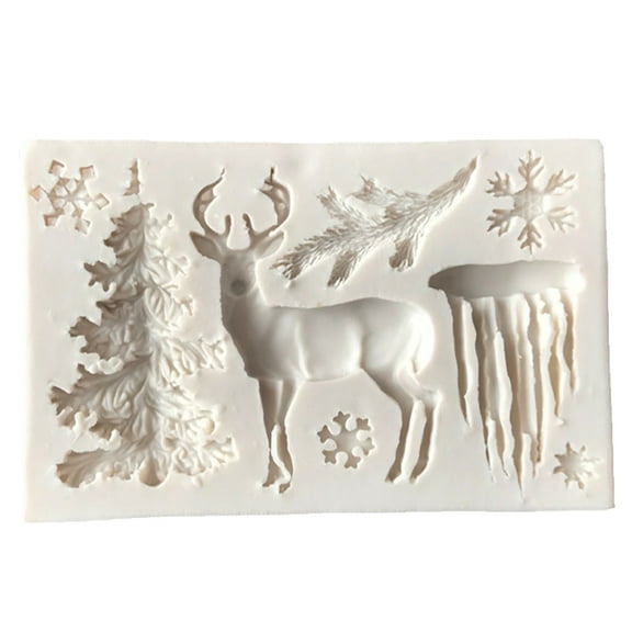 Christmas Decor Mold Silicone Candy Chocolate Mould Fondant Candy Soap Molds Cake Decorating Topper Baking Tool