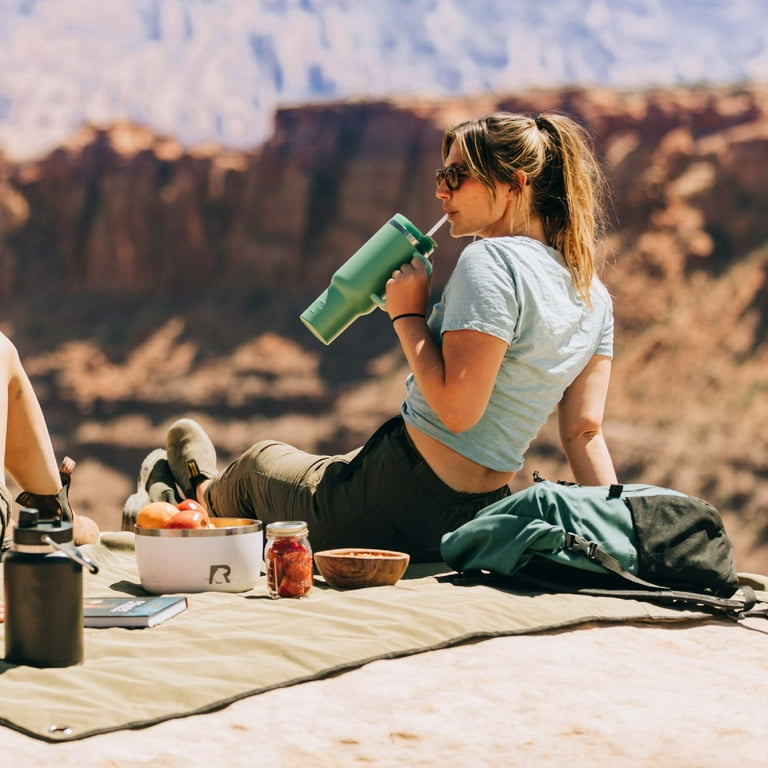 RTIC 40 oz Ceramic Lined Road Trip Tumbler, Leak-Resistant Straw