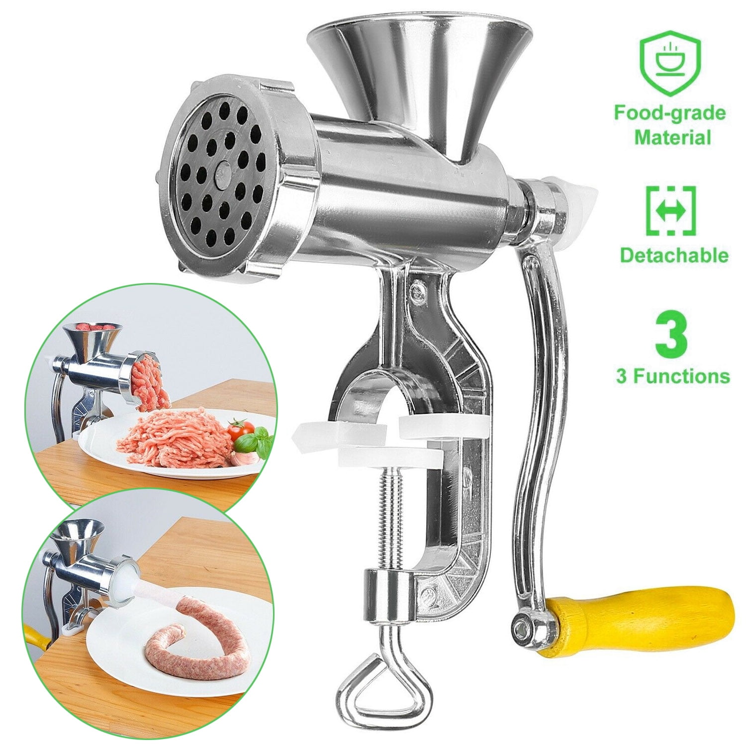 Manual Meat Grinder Kitchen Mincer Pasta Maker Sausage Stuffer Hand