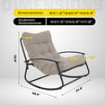 thumbnail image 6 of Glory Patio Padded Cushion  Rocking  Chair  for Reading Napping suitable for  front Porch,Backyard,Light Gray, 6 of 7