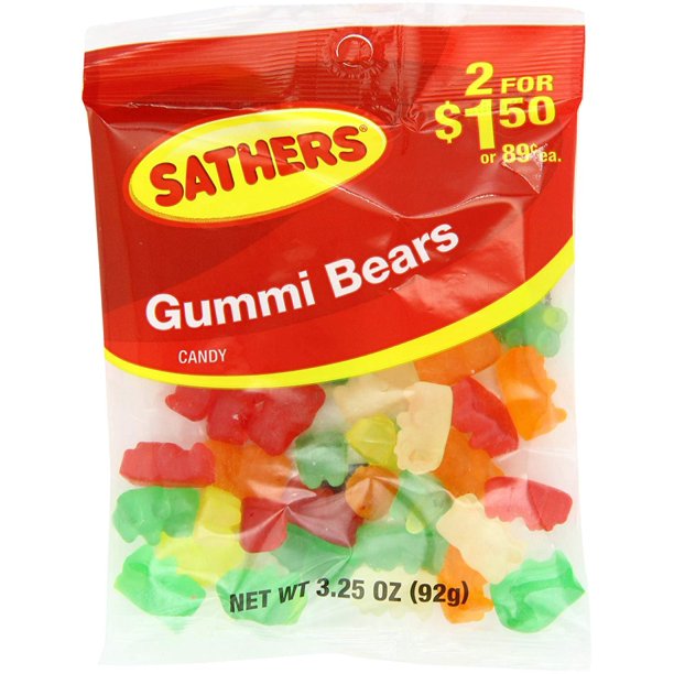Farley S Sathers Candy Gummy Bears 3 25 Ounce Pack Of 12 Walmart Com