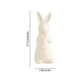 thumbnail image 3 of Ceramic Ornaments White Ceramic Easter Bunny Decoration with Bow Home Desktop Crafts for Spring Decor(1-Piece) Rkxzt, 3 of 8