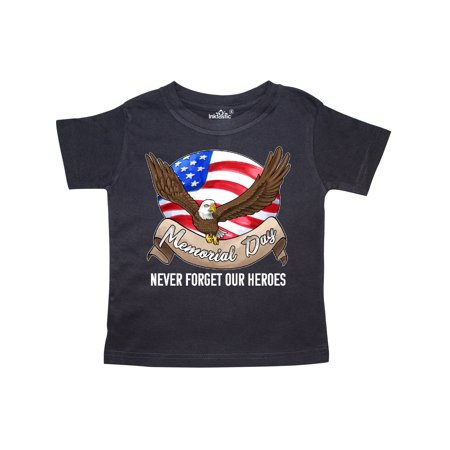 

Inktastic Memorial Day- Never Forget Our Heroes- Bald Eagle Gift Toddler Boy or Toddler Girl T-Shirt