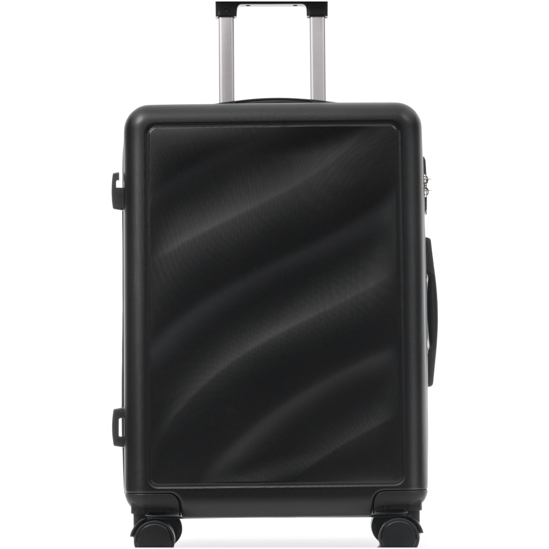 3-Piece ABS Hardside Luggage Set with Spinner Wheels, TSA Lock, Lightweight Suitcases for Travel (20/24/28 Inch) Black