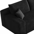 thumbnail image 5 of Lunale 95" L-Shaped Modular Sectional Sofa, No Assembly Required, Boneless Corduroy Cloud Couch for Living Room, Black(Right Facing Chaise), 5 of 7