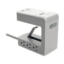 Tripp Lite Surge Protector Desk Clamp 6-Outlet 2 USB-A; 1 USB-C 8ft Cord
