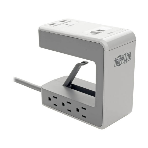 Tripp Lite Surge Protector Desk Clamp 6-Outlet 2 USB-A; 1 USB-C 8ft Cord