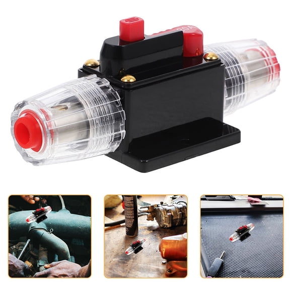 Luxshiny 20A Manual Reset Automotive with Inline Fuse Holder, Black, High Sensitivity for Vehicle Electrical