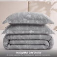 thumbnail image 5 of U by Bedsure 3 Pieces Grey Full Size Comforter Sets, Cute Flowers Botanical Lightweight Soft Bedding Set with 2 Pillow Shams, 5 of 13