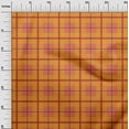 thumbnail image 2 of oneOone Cotton Poplin Twill Dark Peach Fabric Madras Check Sewing Fabric By The Yard Printed Diy Clothing Sewing Supplies 56 Inch Wide, 2 of 4