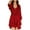 Red, variant on DuoJiaJ Women's Satin Dressing Gown With Nightdress Two Piece Sleepwear Bathrobe Short Negligee Set Silk Women's Pajamas Sets Hot Pink