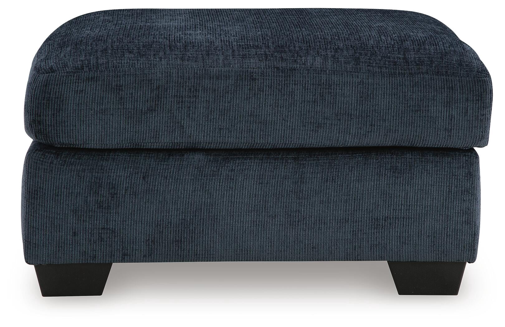 Signature Design by Ashley Aviemore Oversized Ink Blue Accent Ottoman - Large Square Ottoman with Firm Cushioning