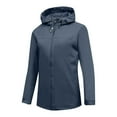 thumbnail image 2 of UVEASISHA Womens Windbreaker Jackets Lightweight Rain Jacket Waterproof Raincoat with Hood Outdoor Running Hiking Cycling Athletic Jackets Gray L, 2 of 7