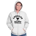 thumbnail image 5 of Chickens Make Me Happy Funny Country Zip Up Hoodie Men's Women's Brisco Brands M, 5 of 6