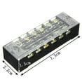 thumbnail image 3 of 600V 15A 6 Position Dual Row Wire Barrier Screw Terminal Connector Panel Block/Strip Bar TB-1506, 3 of 7