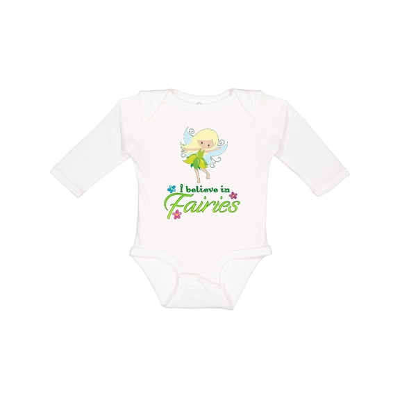 Inktastic I Believe in Fairies Boys or Girls Long Sleeve Baby Bodysuit