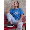 thumbnail image 2 of Woman Mujer Femme Donna Language Graphic Women Royal Blue T-Shirt, Female x-Large, 2 of 4