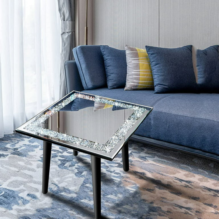 ZXNYH Mirrored Coffee Table for Living Room Round 20