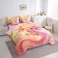 thumbnail image 3 of Castle Fairy Cute Axolotl Bedding Comforter Set,Cartoon Pink Salamander King Bedding Sets, 3 of 8