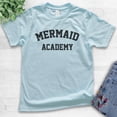 thumbnail image 2 of Kids Mermaid Academy T-Shirt, Youth Kids Girl T-Shirt, Summer Shirt, Mermaid T-shirt, Ocean Shirt, Beach Tshirt, Light Blue, Medium, 2 of 4