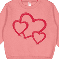 thumbnail image 3 of Inktastic Three Red Hearts Toddler Sweatshirt, 3 of 4