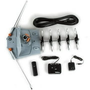 Five Star Outdoor HD TV Antenna Strongest Up to 150 Miles Long Range with Motorized 360 Degree Rotation, UHF/VHF/FM Radio Infrared Remote Control with Mounting Pole & 40FT Coax Cable Support 2 TVs