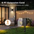 thumbnail image 3 of SURAIELEC Outdoor Power Stake Timer, Dusk to Dawn Light Timer, 6 Outlet Power Strip Weatherproof, 6FT Extension Cord Multiple Outlet, Solar, 3 of 7