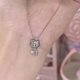 thumbnail image 1 of Sanrio Hello Kitty COLLAR COLGANTE doble anillo clavícula cadena diamante plata novia encantos cierre Anime cadena joyería regalo xuanjing  unisex, 1 of 2