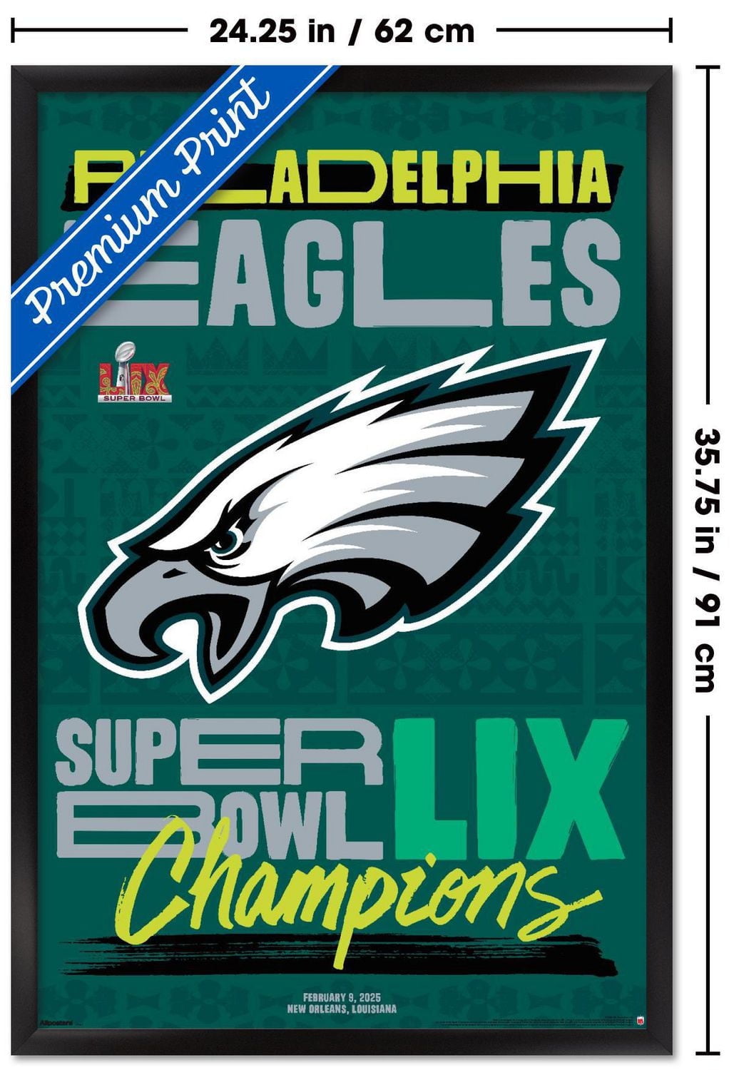 NFL Philadelphia Eagles - Super Bowl LIX Team Logo Wall Poster